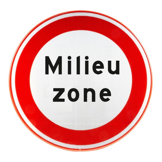 Verkeersbord RVV C22A Gesloten voor auto's die niet aan milieuzone voldoen Ø 60 cm