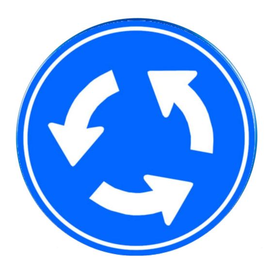 Verkeersbord RVV D01 Rotonde Ø 80 cm