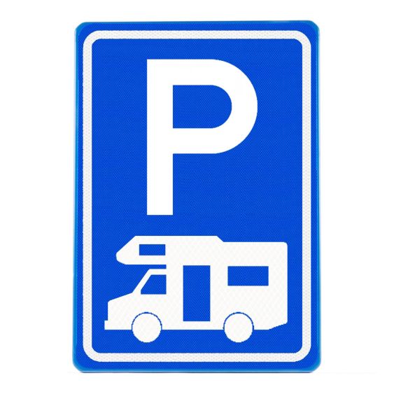 Verkeersbord RVV E08-5 Parkeerplaats campers 60 x 40 cm