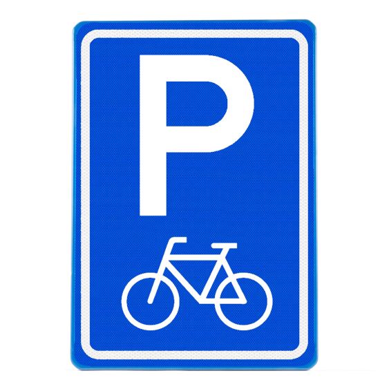 Verkeersbord RVV E08-9 Parkeerplaats fietsen 60 x 40 cm