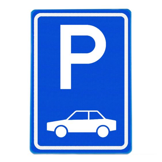 Verkeersbord RVV E08 Parkeerplaats auto 60 x 40 cm