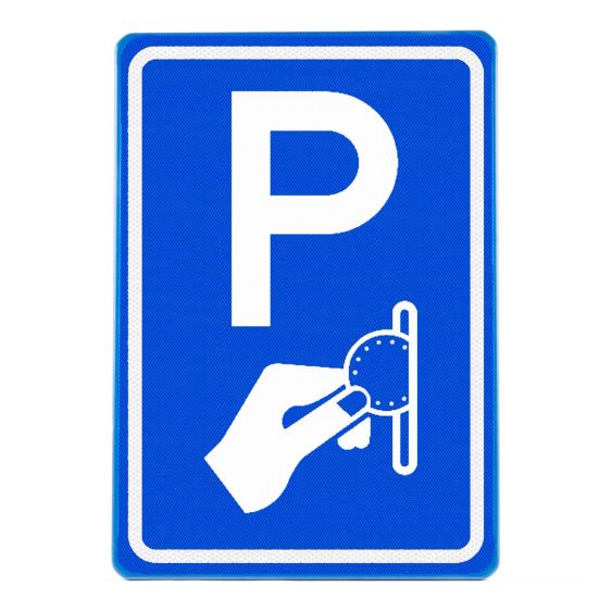 Verkeersbord RVV E101 Parkeerplaats betaaldparkeren cash 60 x 40 cm