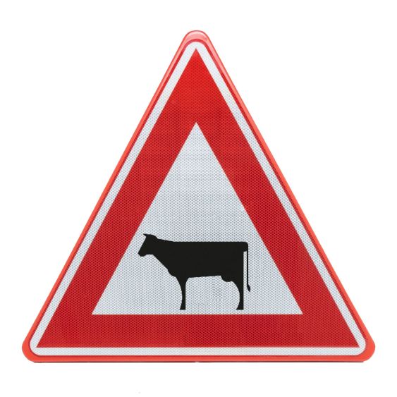 Verkeersbord RVV J28 Waarschuwing vee 70 cm