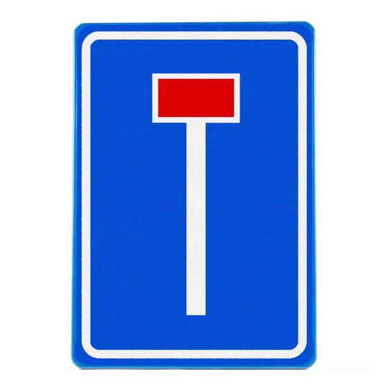 Verkeersbord RVV L08 Doodlopende weg 60 x 40 cm