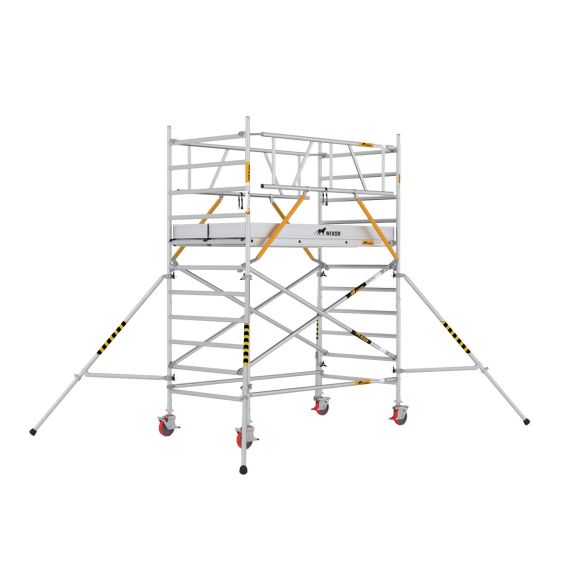 Rolsteiger 250x135 cm met Schoren + 2x voorloopleuning - 4 meter werkhoogte