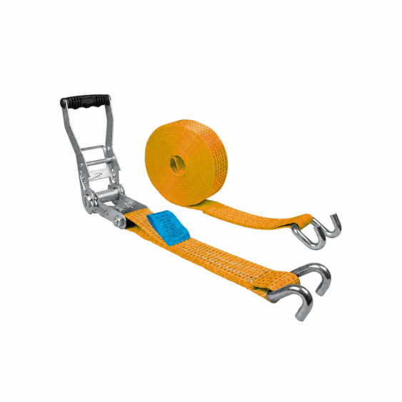 Spanband 50 mm 5 ton 10M Oranje ERGO Ratel met Klauwhaken