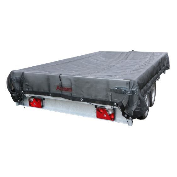 Aanhangernet fijnmazig met koord 200 x 300 cm zwart