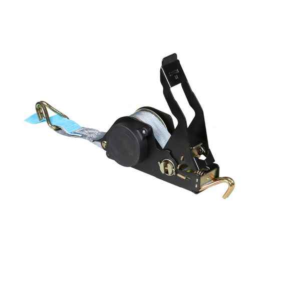 Zelfoprollende Spanband 25 mm 0,5 ton 3M grijs met spitshaken