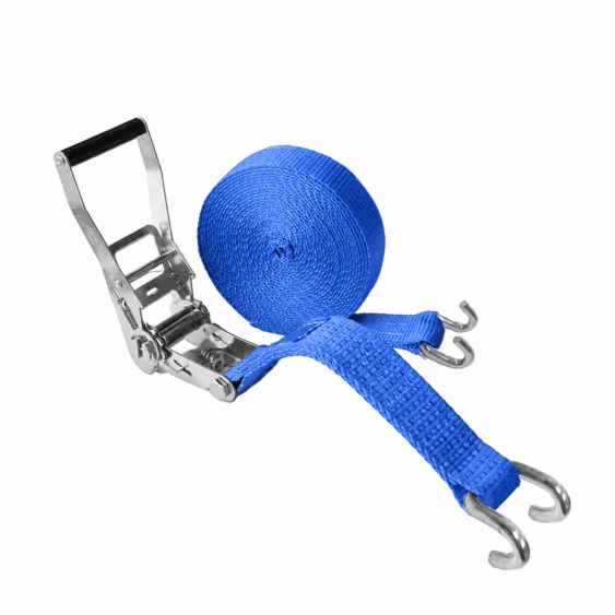 Spanband 50 mm 5 ton 10M Blauw met Klauwhaken