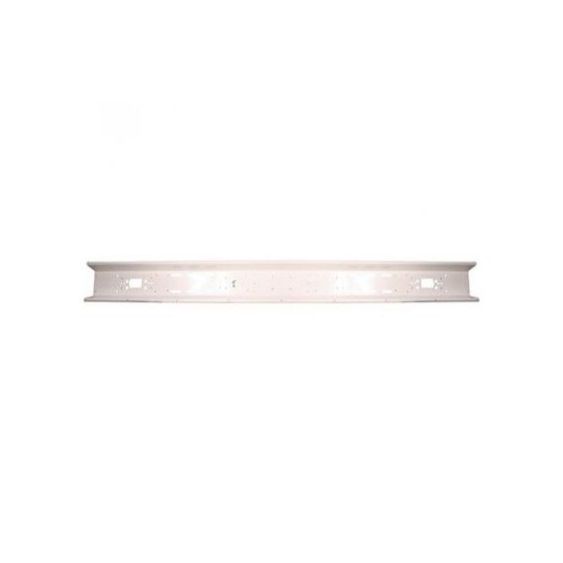 Bumper, wit staal 2400 mm met kunststof eindkappen