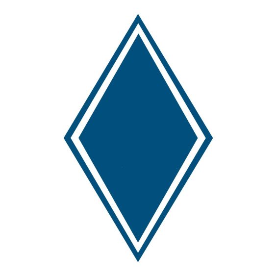 Stickers Hoekschild Blanco Blauw 21 x 35 cm - Set 2 stuks