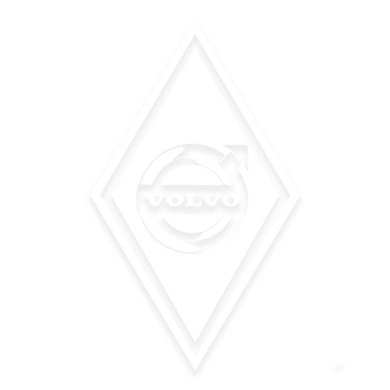 Stickers Hoekschild Volvo Wit 15 x 25 cm - Set 2 stuks