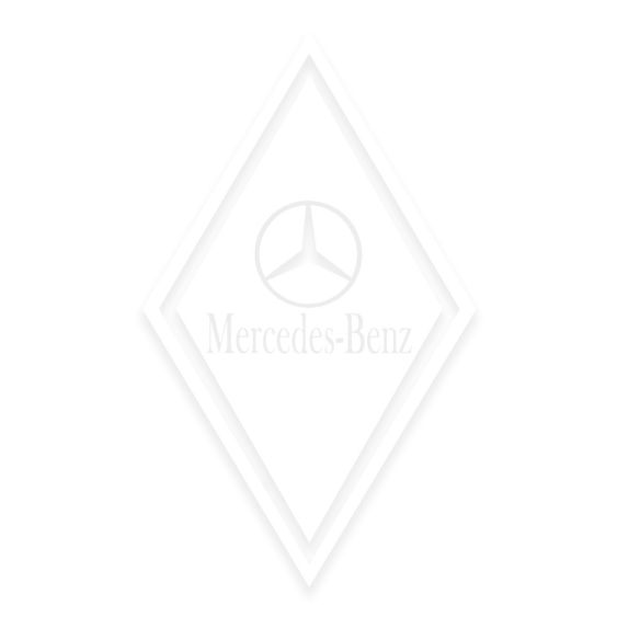 Stickers Hoekschild Mercedes Wit 15 x 25 cm - Set 2 stuks