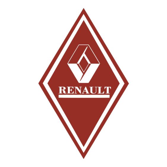 Stickers Hoekschild Renault Rood 21 x 35 cm - Set 2 stuks