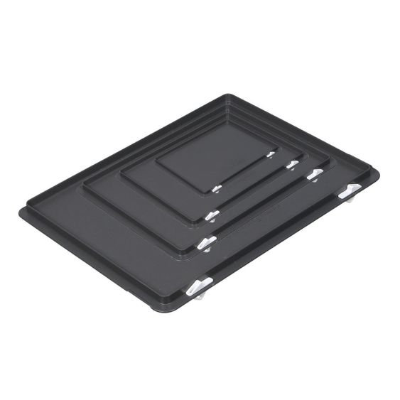 Scharnierdeksel met snapsluiting donkergrijs