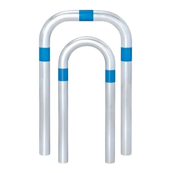 Beschermbeugel Inbetonneren Grijs/Blauw 800xØ60 mm - Breedte naar keuze