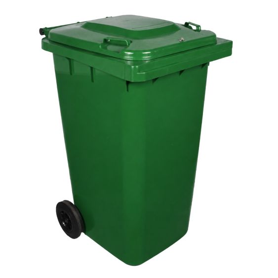 Afvalcontainer 240 liter Groen met Hangslotvoorziening