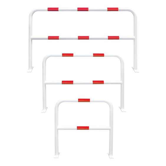 Veiligheidshek Gecoat Wit/Rood 1000x1000 mm Voetplaten
