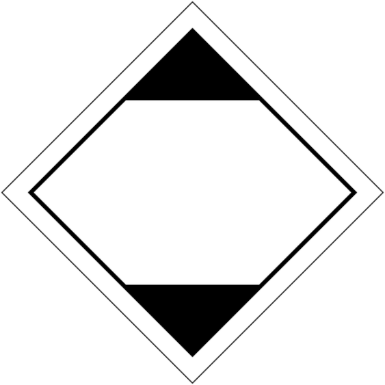 Gevaarsetiket gelimiteerde hoeveelheid LQ zelfklevend polyethyleen op rol (1000 stuks) met kaderlijn