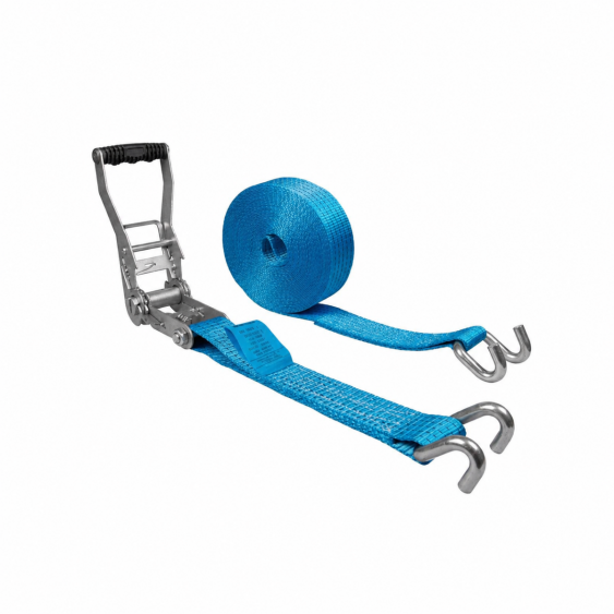 Spanband 50 mm 5 ton 4M Blauw ERGO Ratel met Klauwhaken