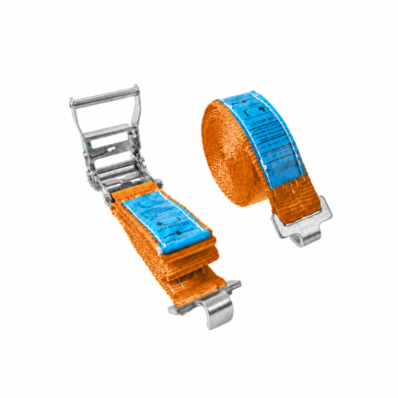 Spanband 50 mm 1,8 ton 5M Oranje met F-track Fitting