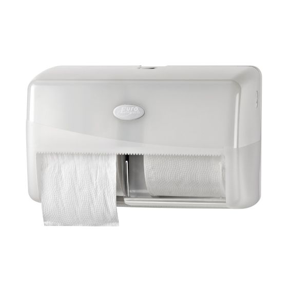 Pearl White duo toiletrolhouder traditioneel