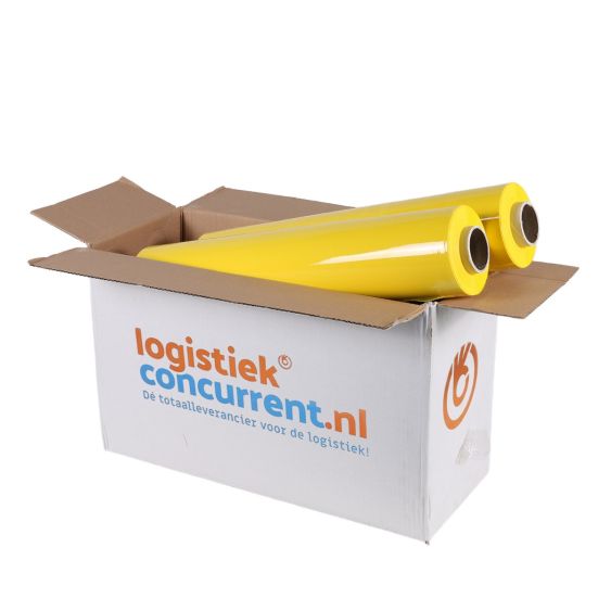 Handwikkelfolie 50 cm x 300 m 20 my - Geel nieuw