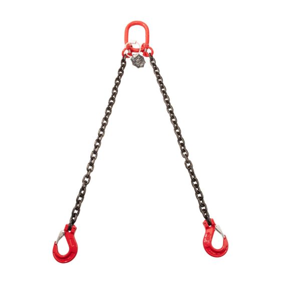 Hijsketting 2-sprong 10 mm met Gaffelklephaak 3 meter
