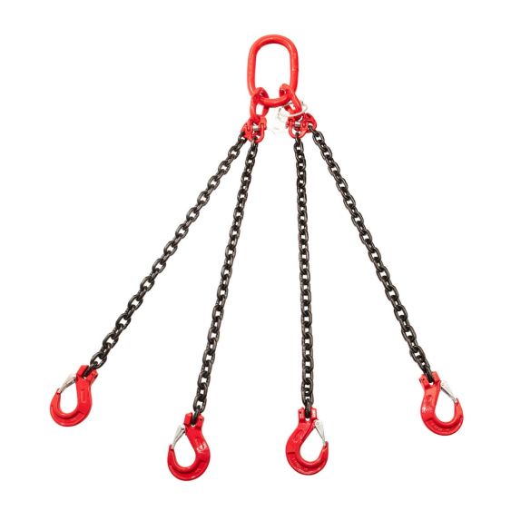 Hijsketting 4-sprong 10 mm met Gaffelklephaak