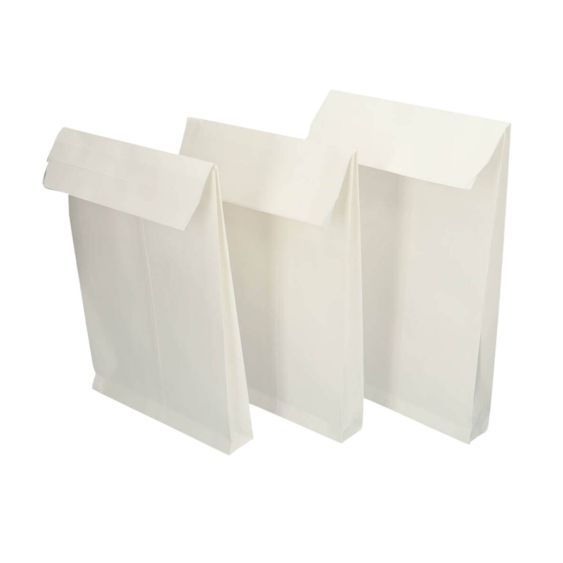 Monsterzak enveloppen blokbodem 229x324x38mm wit - doos 125 stuks
