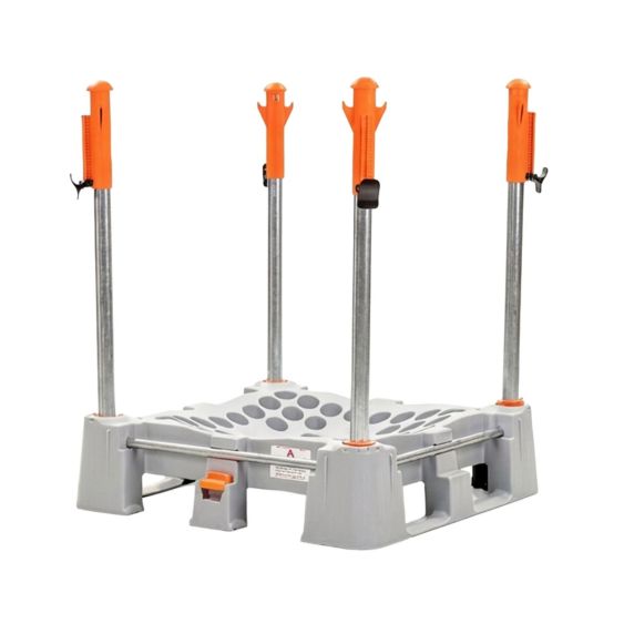 Big Bag palletsysteem Food Grade 2 open zijden met Ratelkop palen 1300 mm RVS