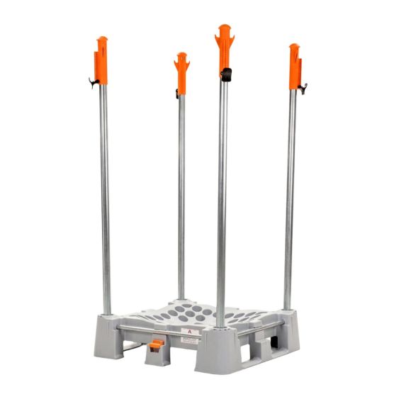 Big Bag palletsysteem Food Grade 2 open zijden met Ratelkop palen 2200 mm RVS