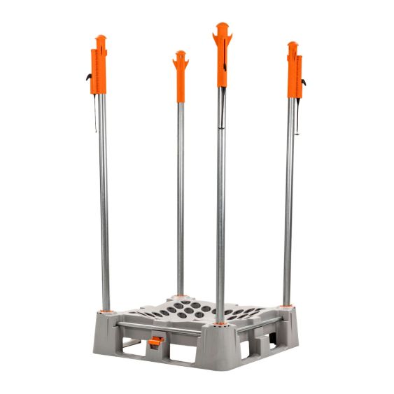 Big Bag palletsysteem Food Grade met Veerkop palen 2200 mm RVS