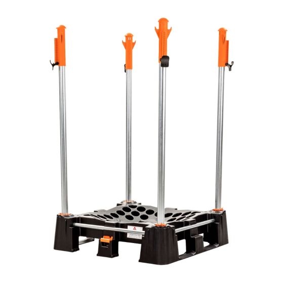 Big Bag palletsysteem 2 open zijden met Ratelkop palen 1800 mm