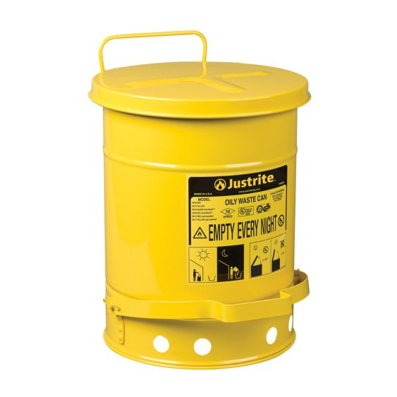 Afvalbak Oliehoudend/Brandbaar Afval 20 Liter Geel