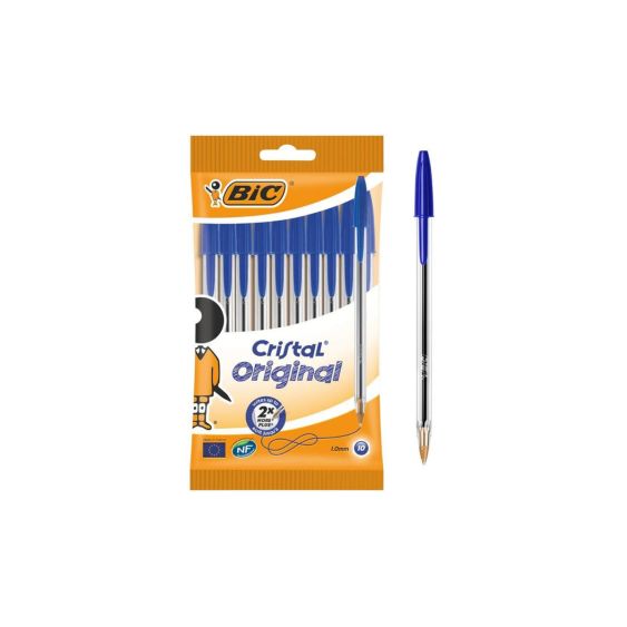 Balpen Bic Christal Blauw - 10 stuks 1