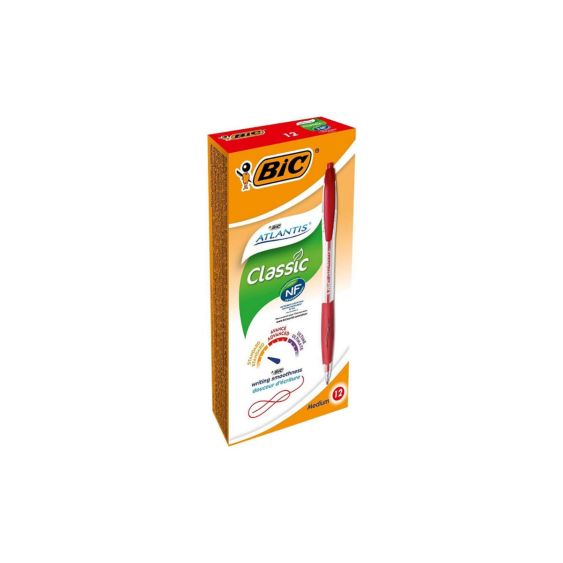 Balpen Bic Atlantis Rood - 12 stuks 1