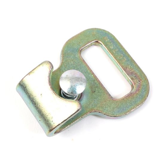 Platte haak met zekering 25 mm 1.5 T