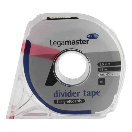 Verdeeltape Legamaster 2,5 mm x 16 meter zwart 1
