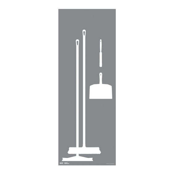 Schaduwbord Grijs 200x80 cm incl. 6 Schoonmaakmaterialen