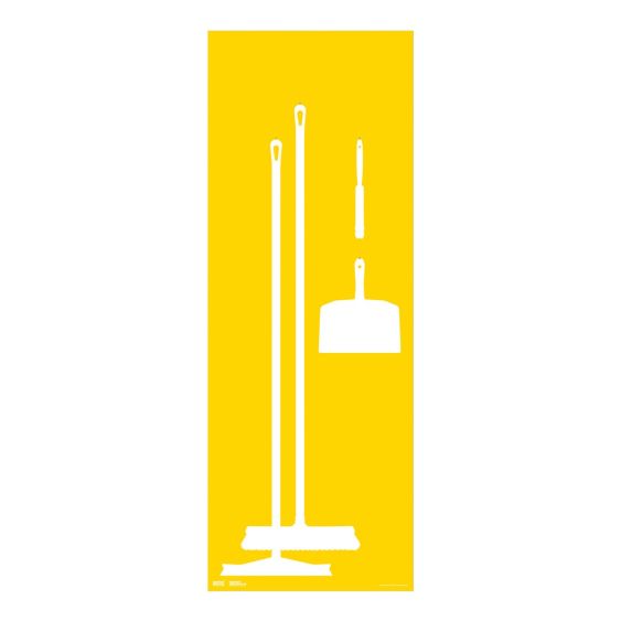 Schaduwbord Geel 200x80 cm incl. 6 Schoonmaakmaterialen