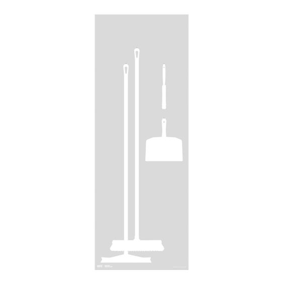 Schaduwbord Licht Grijs 200x80 cm incl. 6 Schoonmaakmaterialen