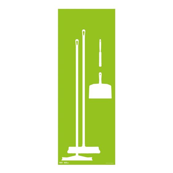 Schaduwbord Licht Groen 200x80 cm incl. 6 Schoonmaakmaterialen