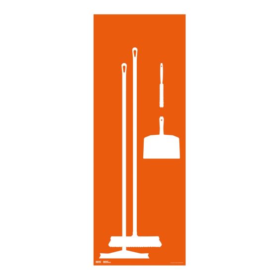 Schaduwbord Oranje 200x80 cm incl. 6 Schoonmaakmaterialen