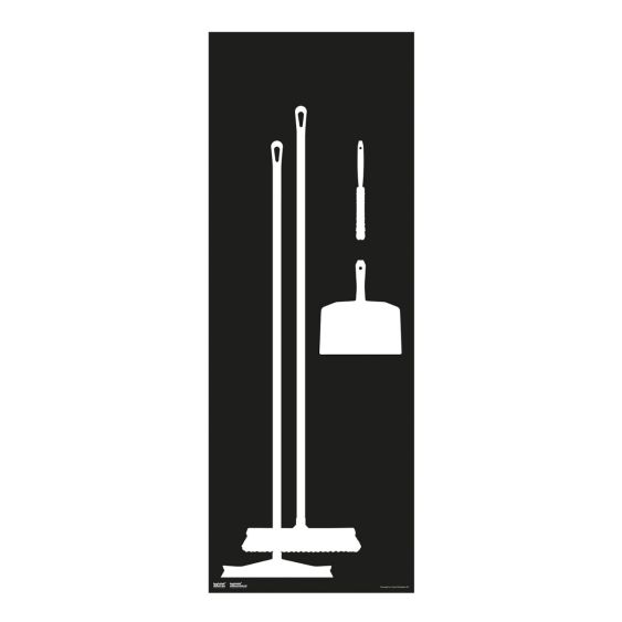 Schaduwbord Zwart 200x80 cm incl. 6 Schoonmaakmaterialen