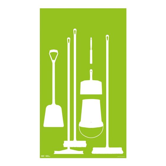 Schaduwbord Lichtgroen 200x125 cm incl. 10 Schoonmaakmaterialen