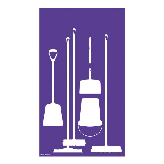 Schaduwbord Paars 200x125 cm incl. 10 Schoonmaakmaterialen