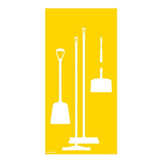 Schaduwbord Geel 200x100 cm incl. 7 Schoonmaakmaterialen