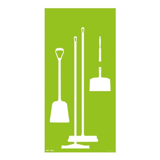 Schaduwbord Lichtgroen 200x100 cm incl. 7 Schoonmaakmaterialen