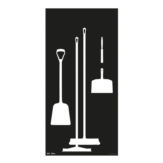 Schaduwbord Zwart 200x100 cm incl. 7 Schoonmaakmaterialen